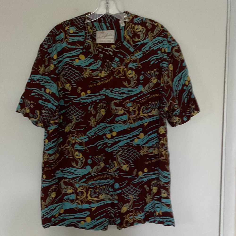 Kahala Men's Collector’s Edition Aloha Shirt - Brown and Blue Pattern